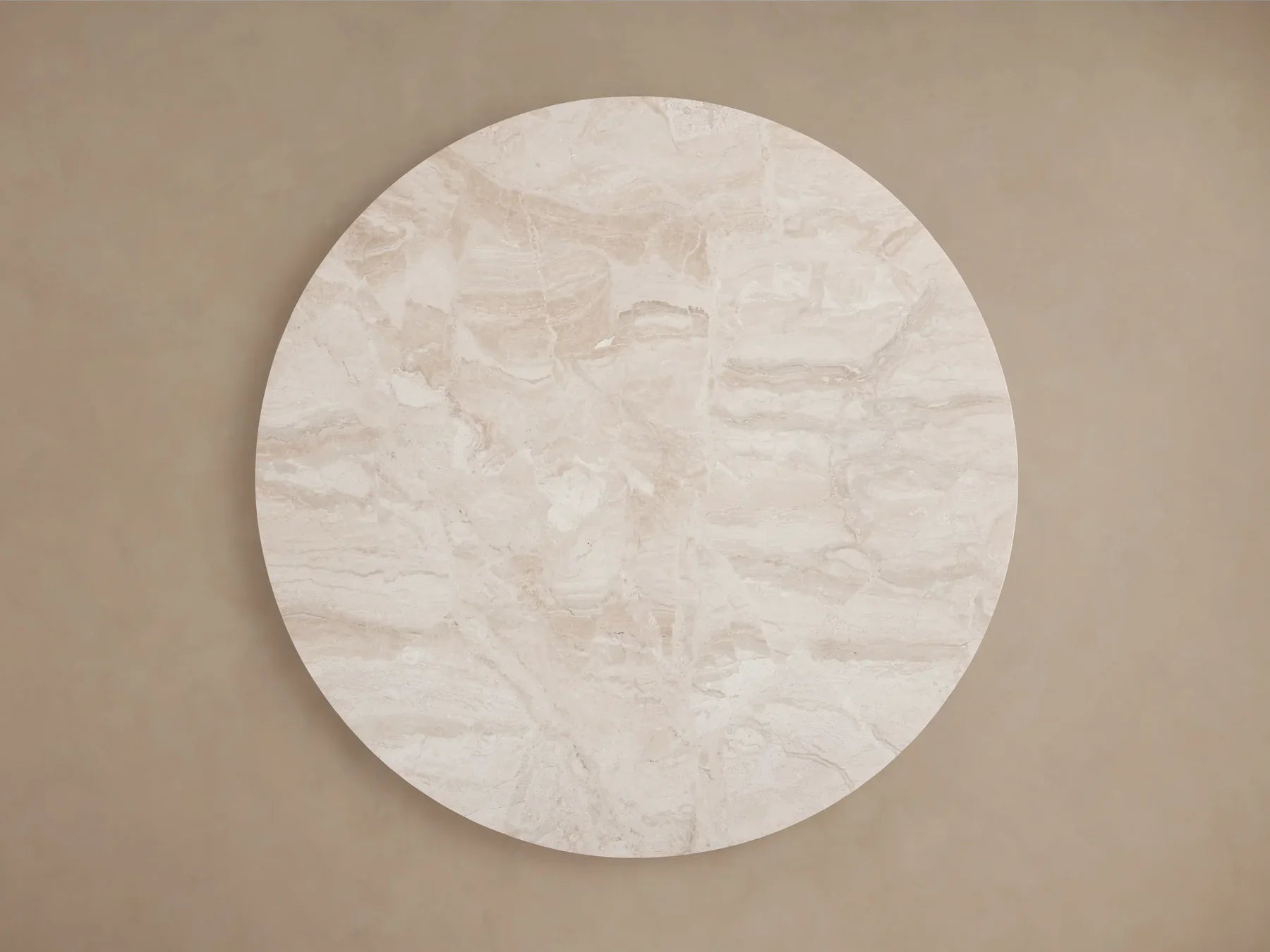 Danny Round Coffee Table Oak Wood Marble Top Contemporary Style