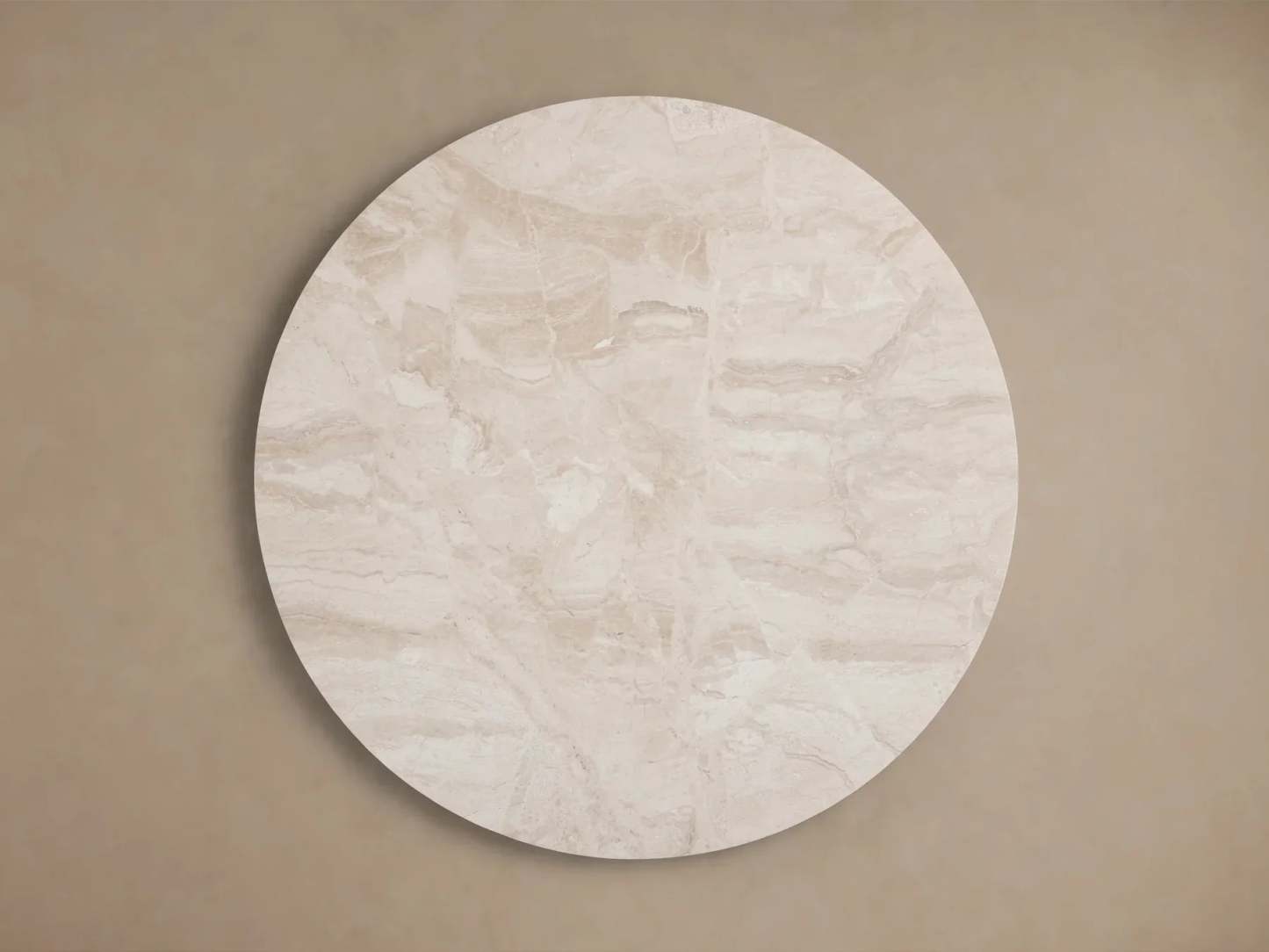 Danny Round Coffee Table Oak Wood Marble Top Contemporary Style