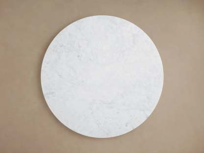 Danny Round Coffee Table Oak Wood Marble Top Contemporary Style