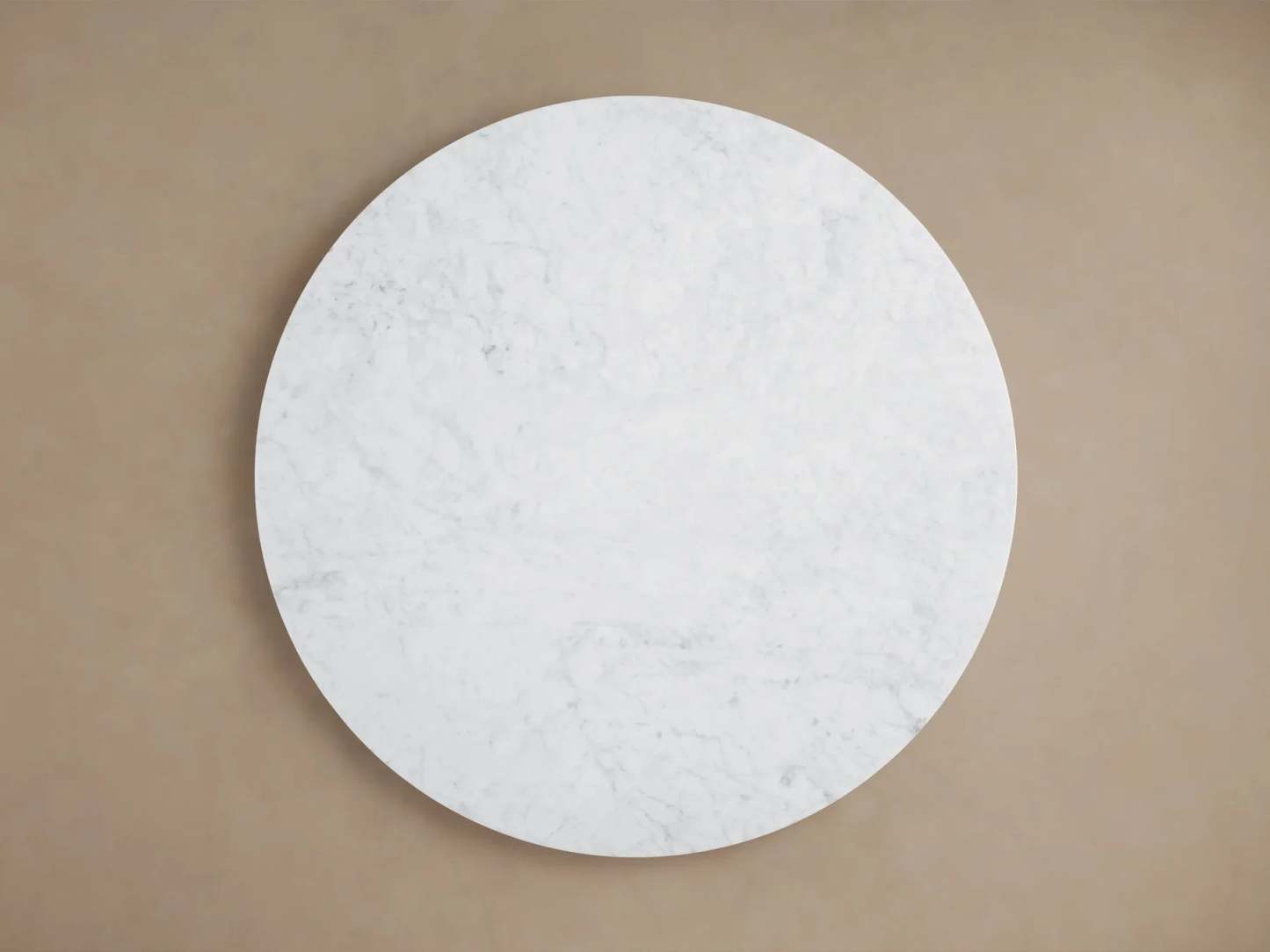Danny Round Coffee Table Oak Wood Marble Top Contemporary Style