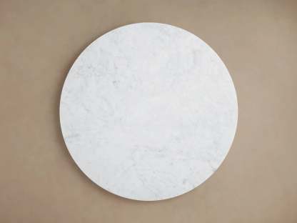 Danny Round Coffee Table Oak Wood Marble Top Contemporary Style