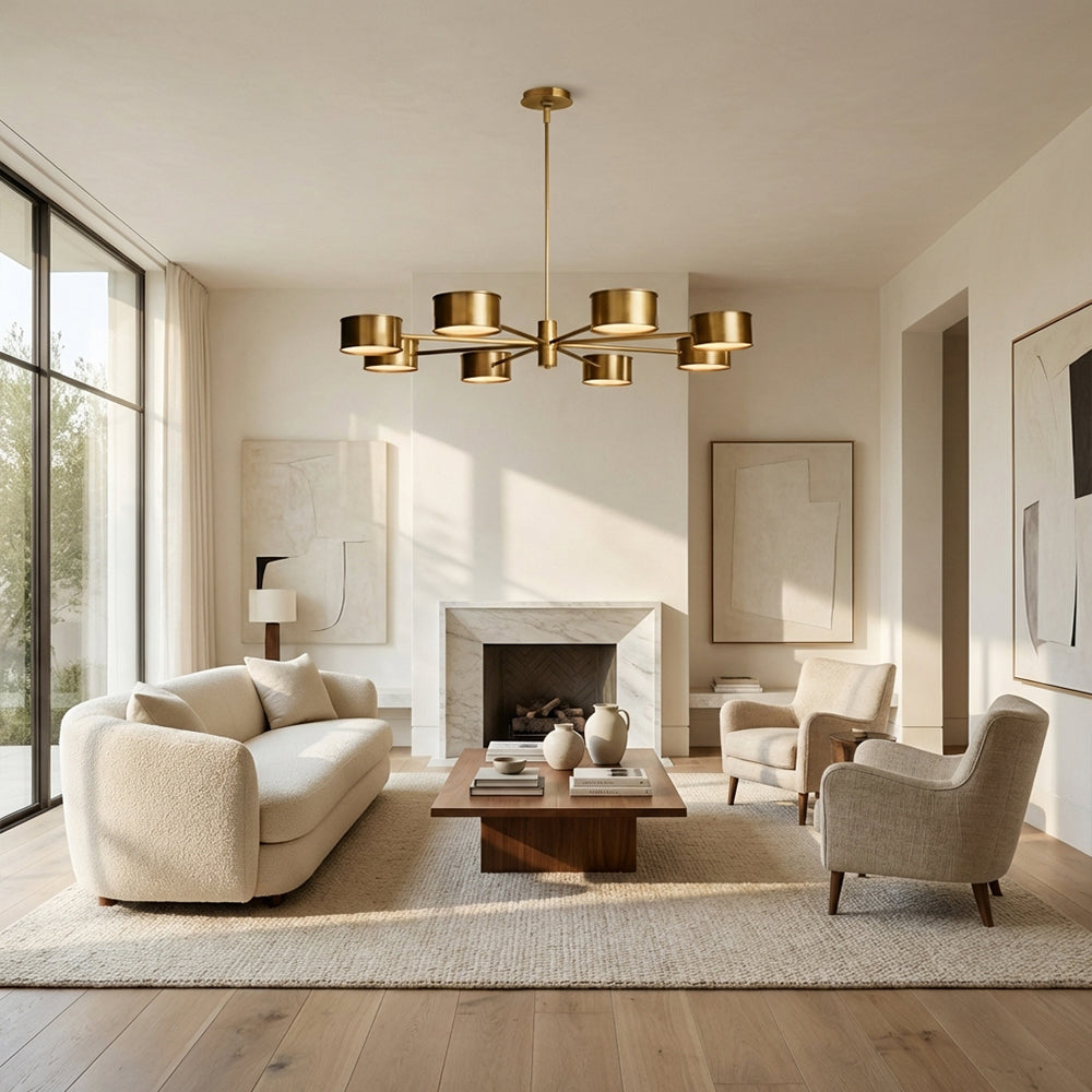 Daphna Metal Round Chandelier-Fullstarlighting