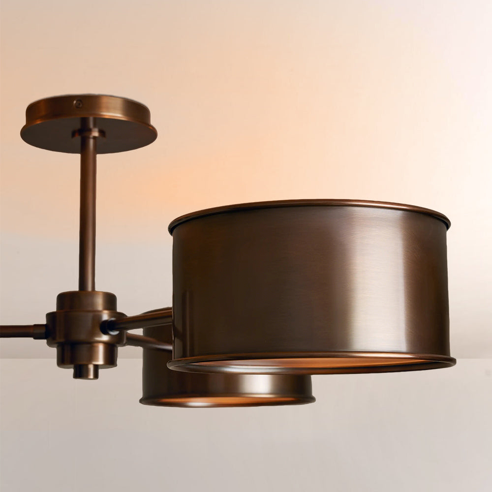 Daphna 3-Light Metal Semi-Flush Mount-Fullstarlighting