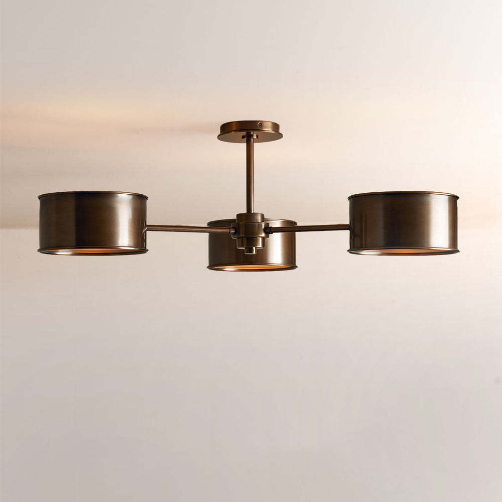 Daphna 3-Light Metal Semi-Flush Mount,modern industrial semi-flush mount