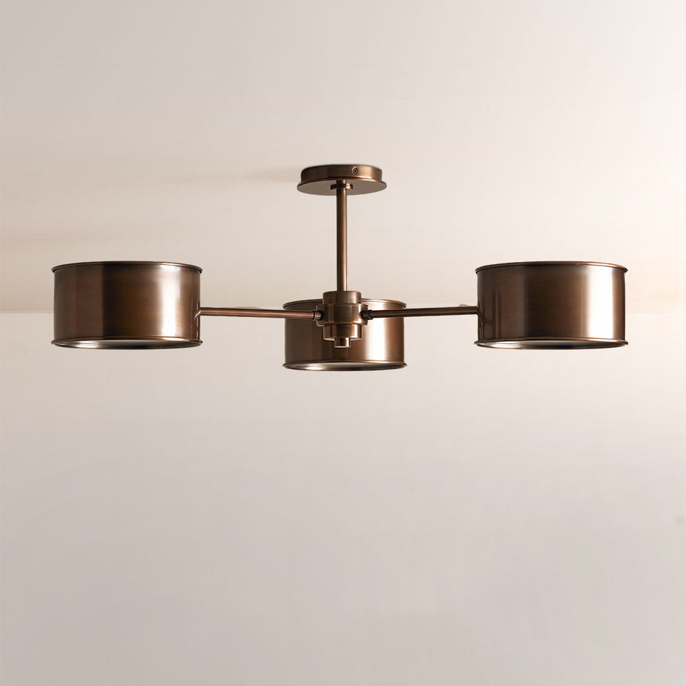 Daphna 3-Light Metal Semi-Flush Mount-Fullstarlighting