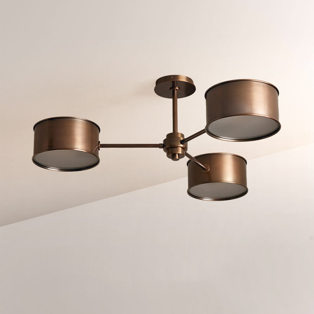 Daphna 3-Light Metal Semi-Flush Mount-Fullstarlighting