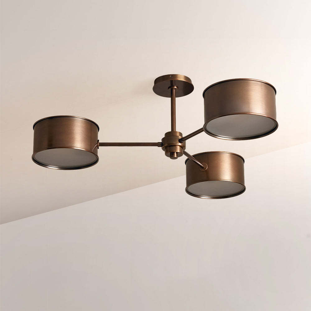 Daphna 3-Light Metal Semi-Flush Mount-Fullstarlighting