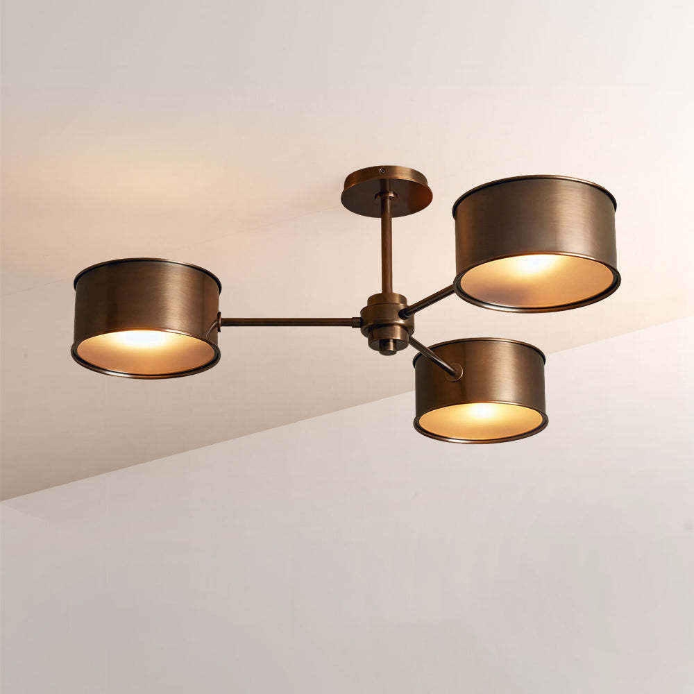 Daphna 3-Light Metal Semi-Flush Mount-Fullstarlighting