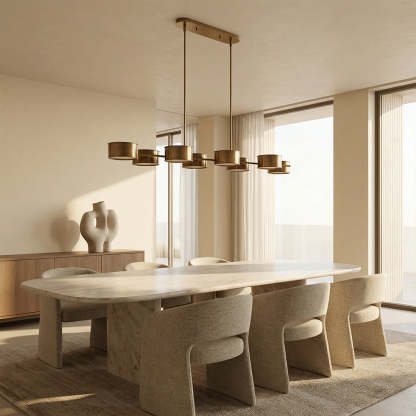 Daphna Linear Metal Drum Chandelier