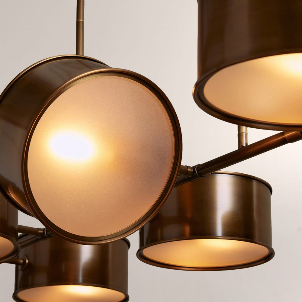 Daphna Linear Metal Drum Chandelier