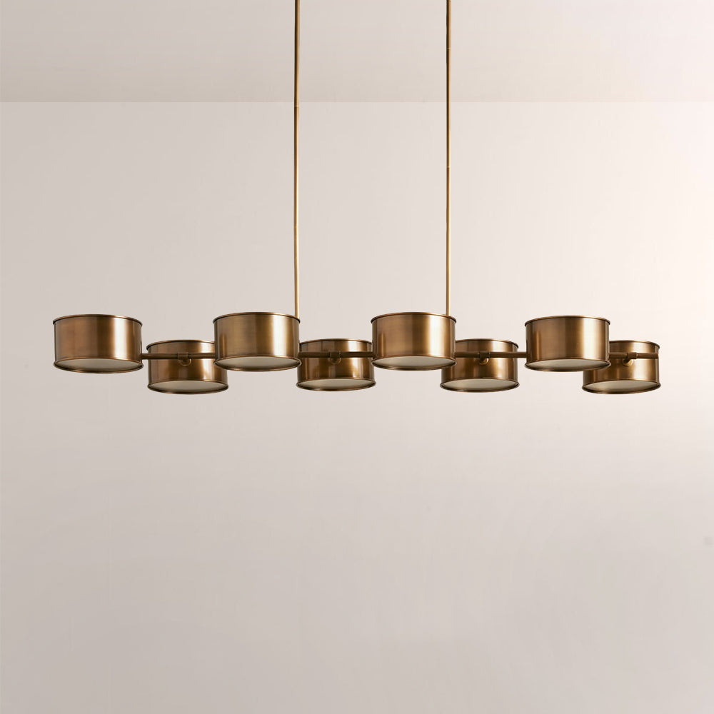 Daphna Linear Metal Drum Chandelier-Fullstarlighting