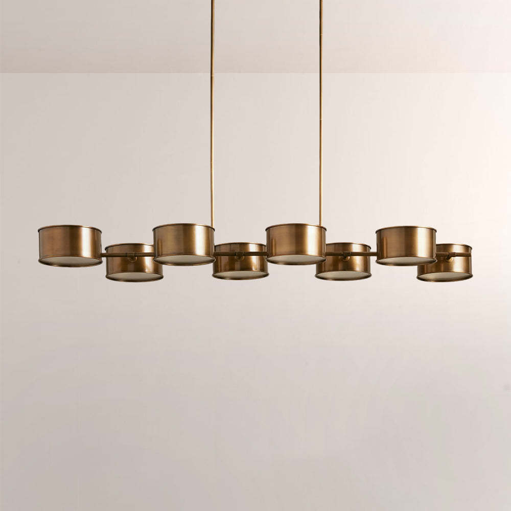 Daphna Linear Metal Drum Chandelier,modern industrial linear chandelier
