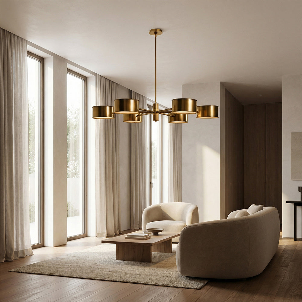 Daphna Metal Round Chandelier-Fullstarlighting