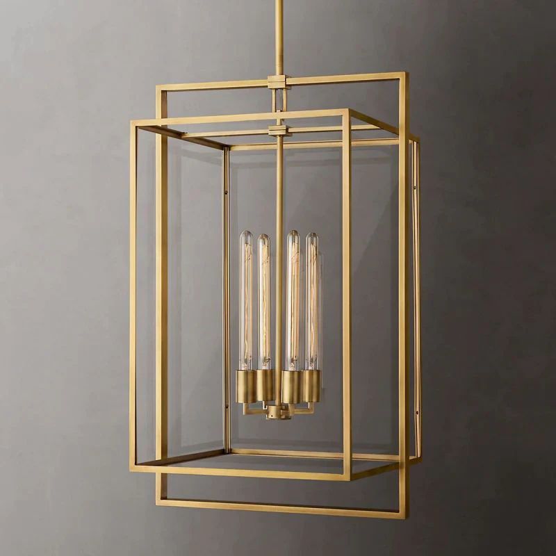 Deckman Glass Lantern Modern Pendant-Fullstarlighting
