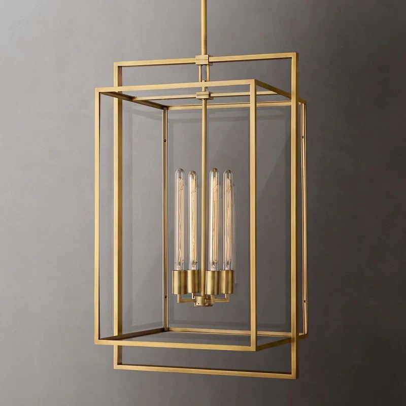 Deckman Glass Lantern Modern Pendant-Fullstarlighting