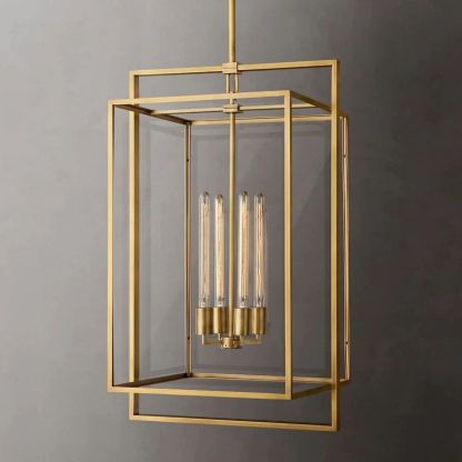 Deckman Glass Lantern Modern Pendant-Fullstarlighting