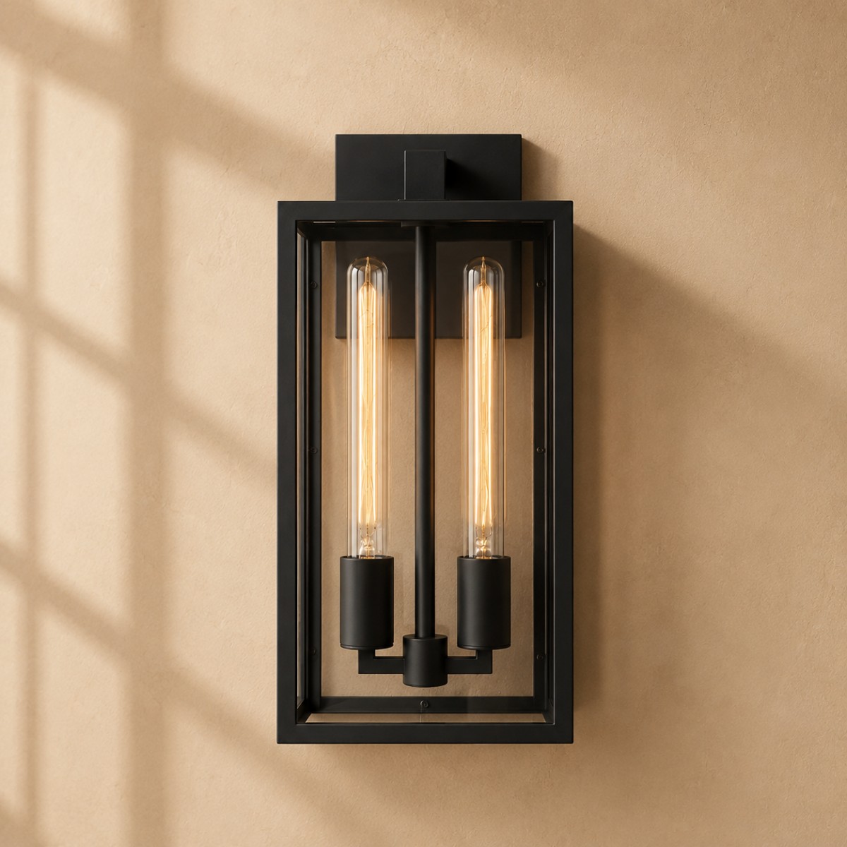 Deckmen Outdoor Square Lantern Wall Sconce 21"