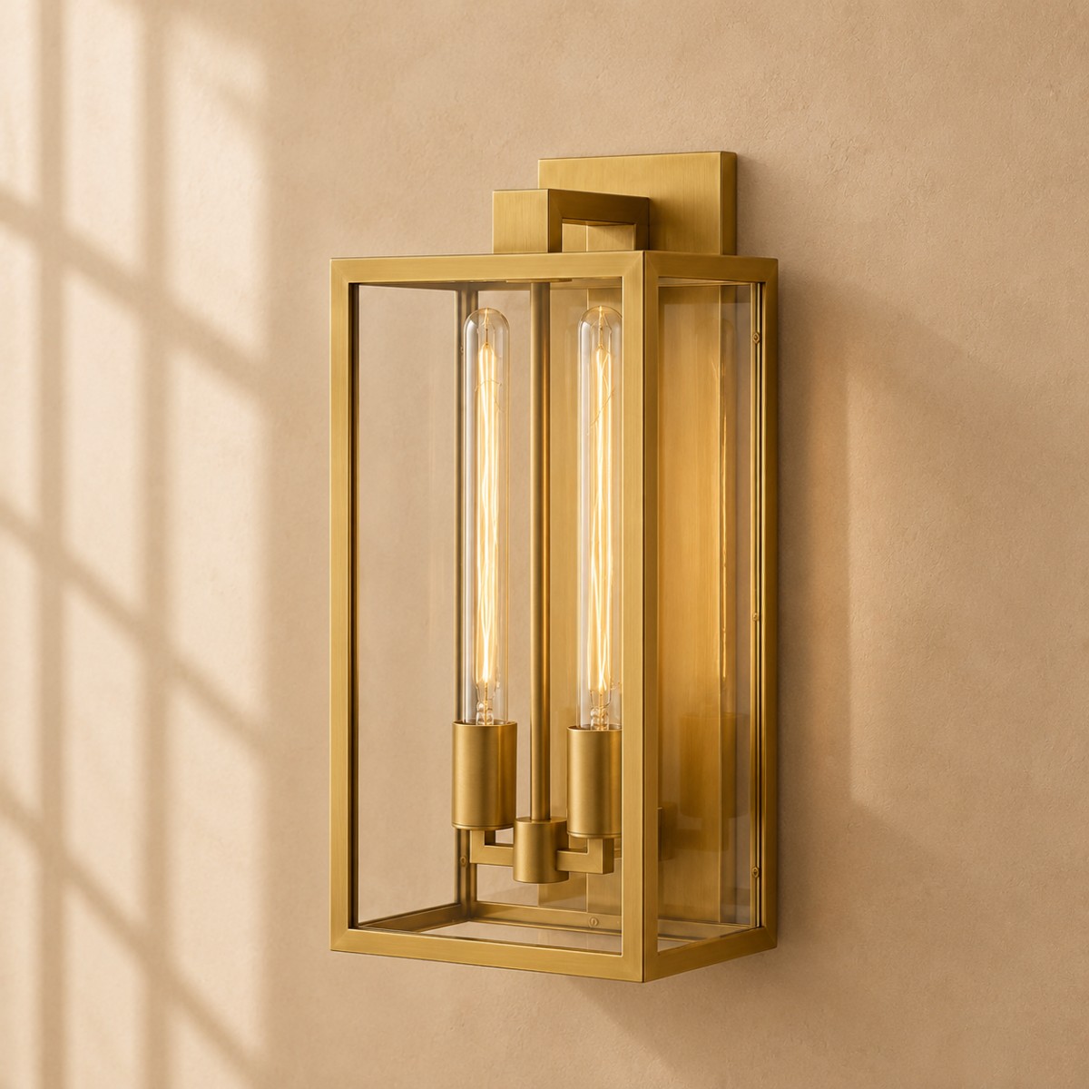 Deckmen Outdoor Square Lantern Wall Sconce 21"