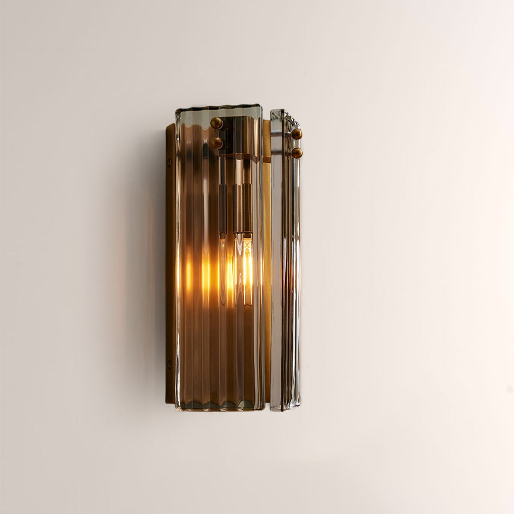 Delsia Fluted Glass Wall Sconce-Fullstarlighting