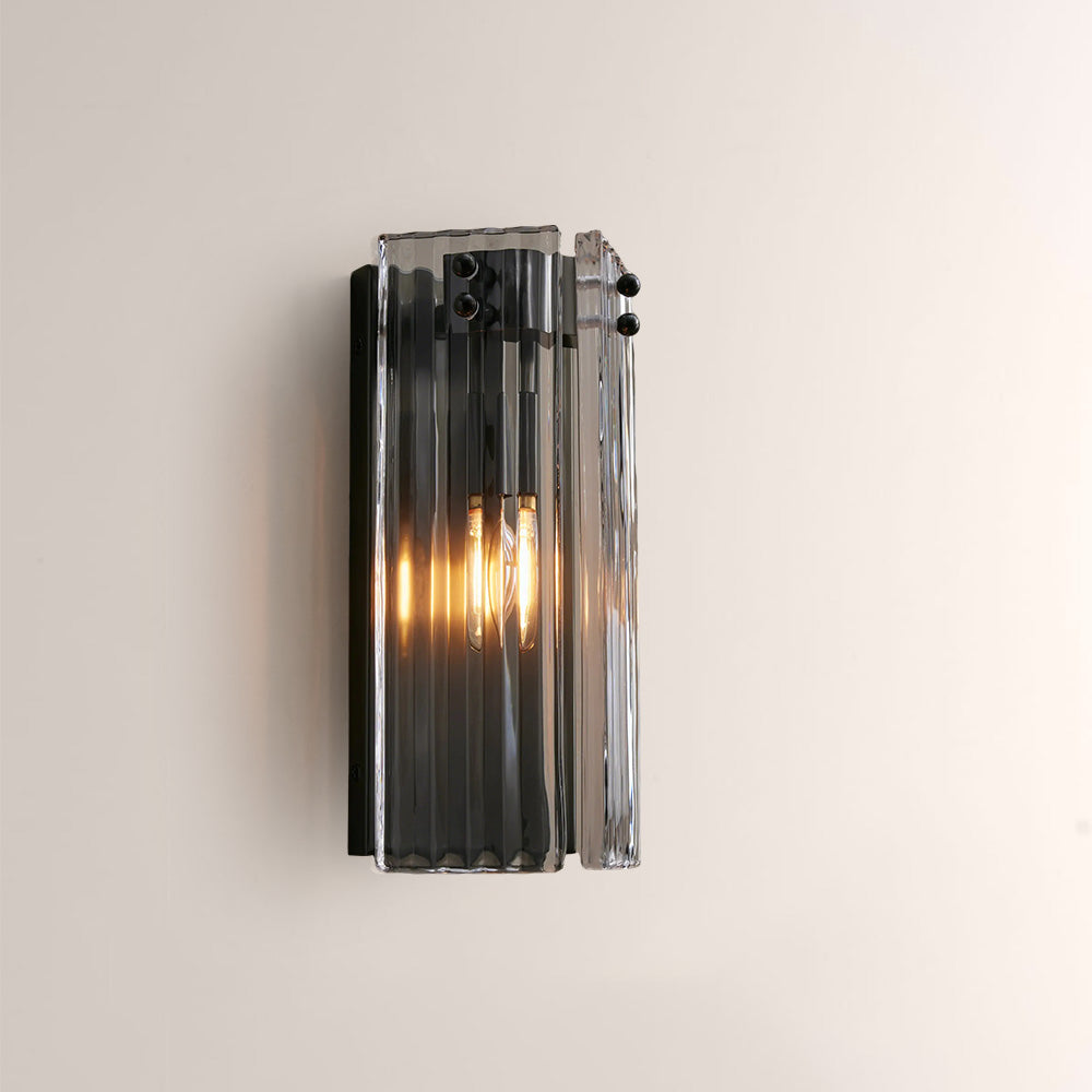 Delsia Fluted Glass Wall Sconce-Fullstarlighting