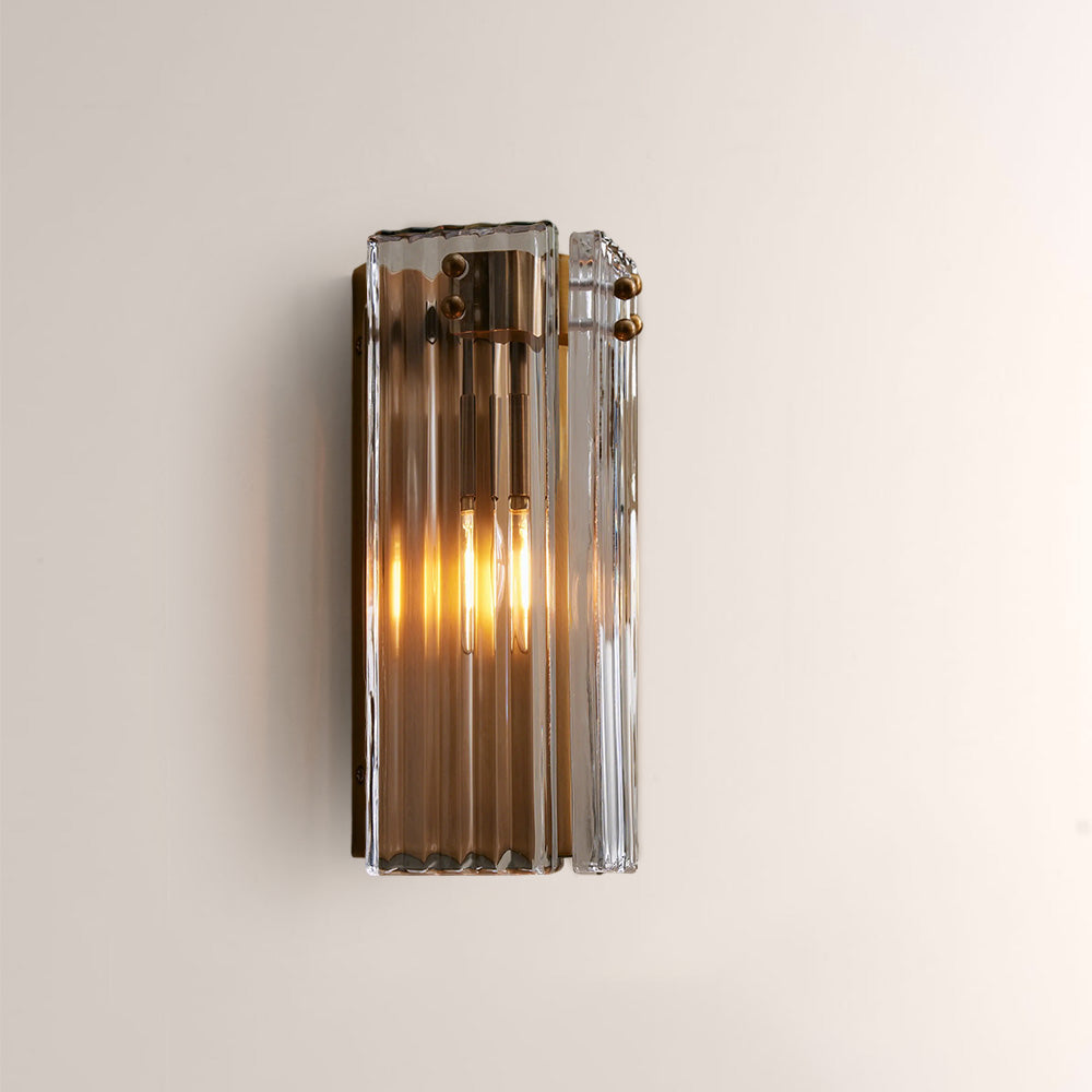 Delsia Fluted Glass Wall Sconce-Fullstarlighting