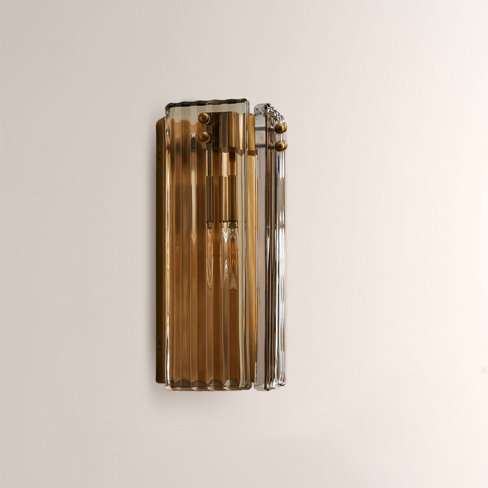 Delsia Fluted Glass Wall Sconce-Fullstarlighting