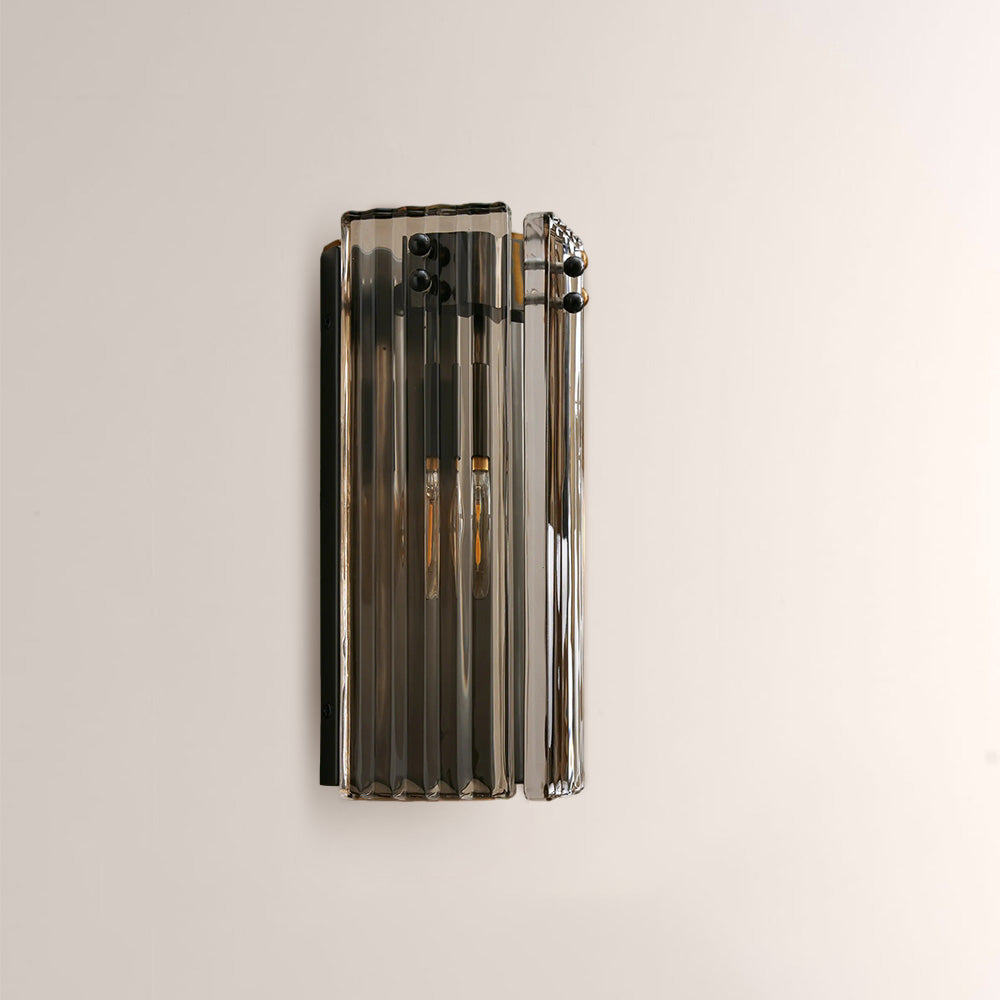 Delsia Fluted Glass Wall Sconce-Fullstarlighting