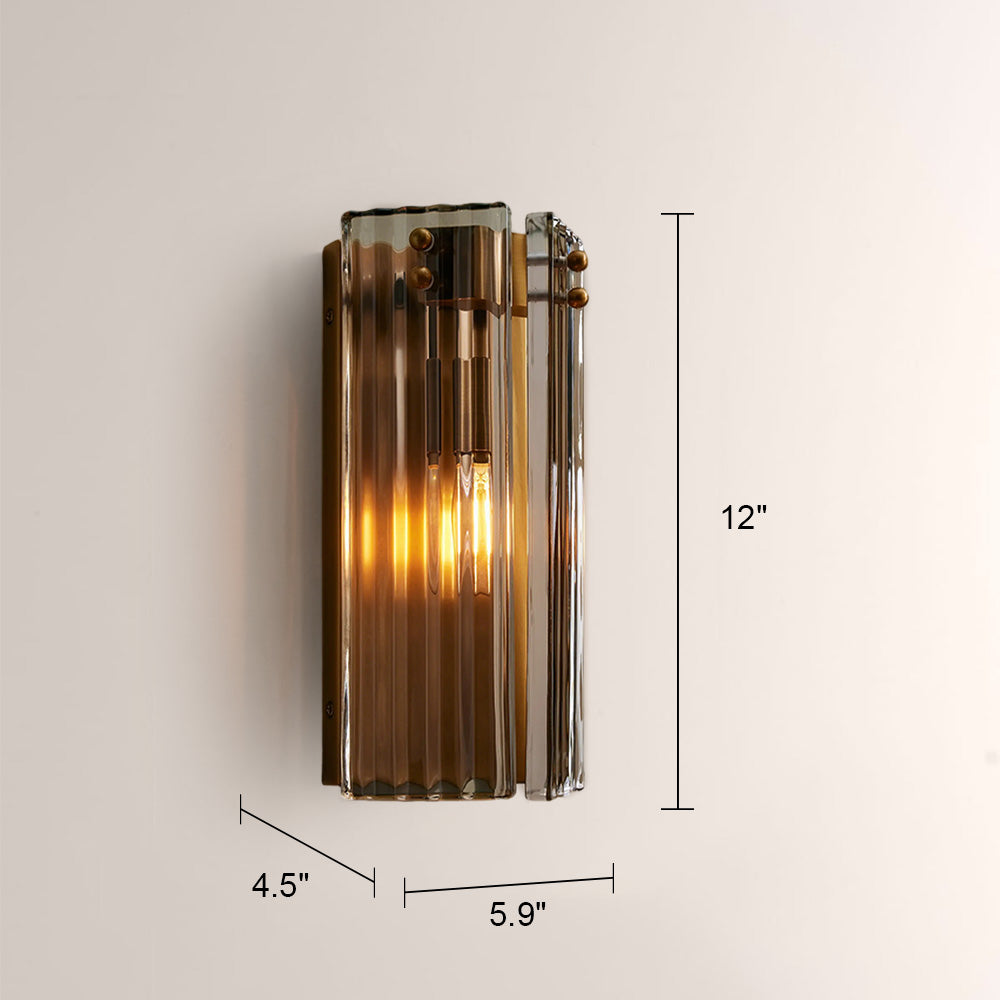 Delsia Fluted Glass Wall Sconce-Fullstarlighting