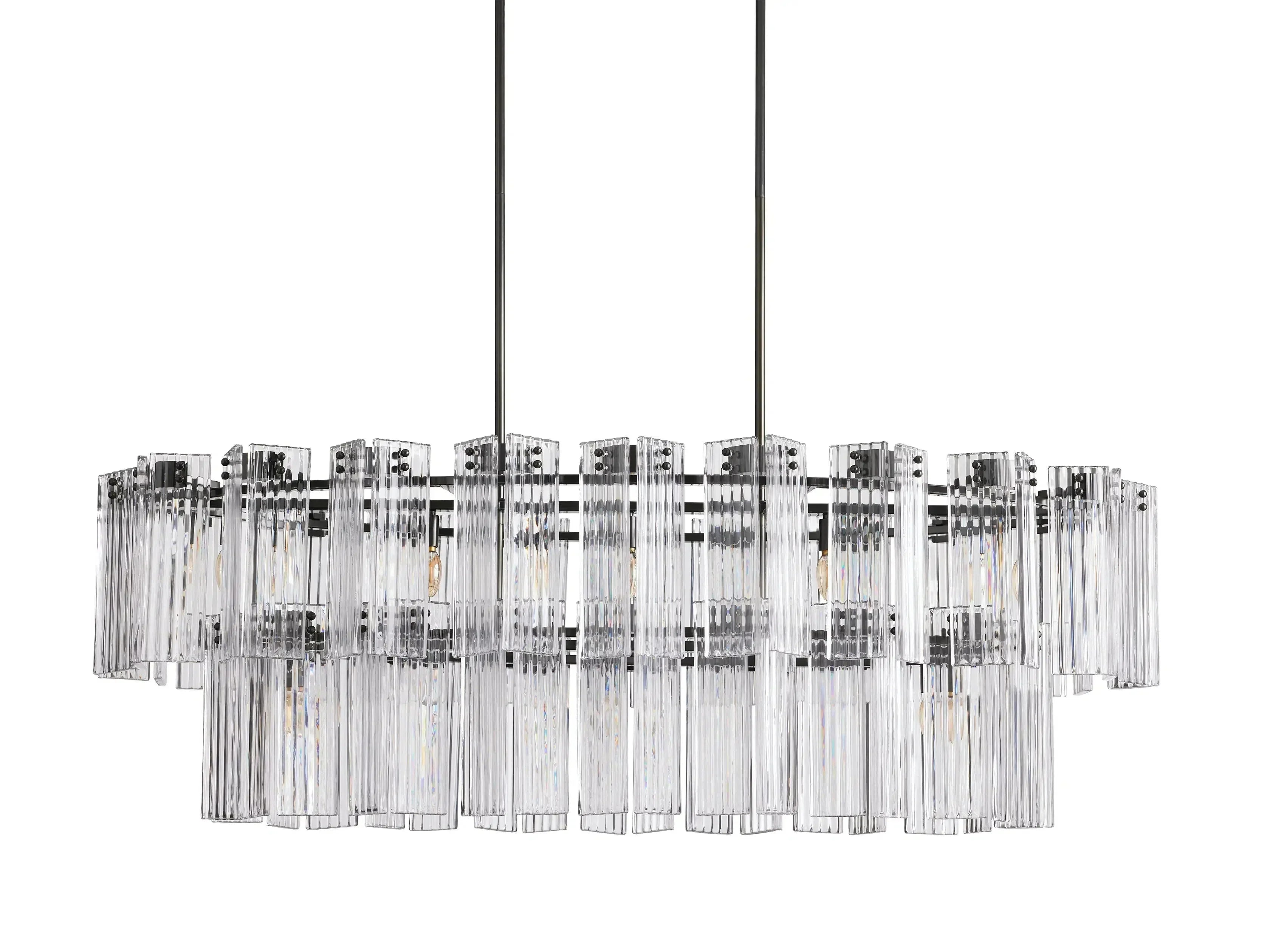 Delsie Oval Art Glass Chandelier 51''63''72''