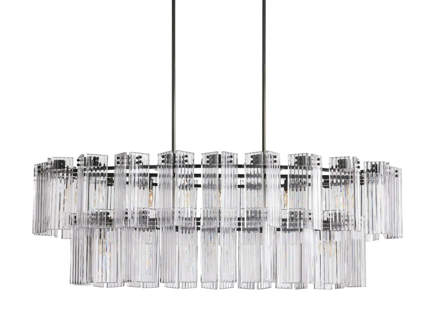 Delsie Oval Art Glass Chandelier 51''63''72''