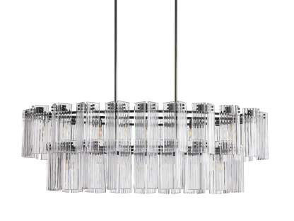 Delsie Oval Art Glass Chandelier 51''63''72''