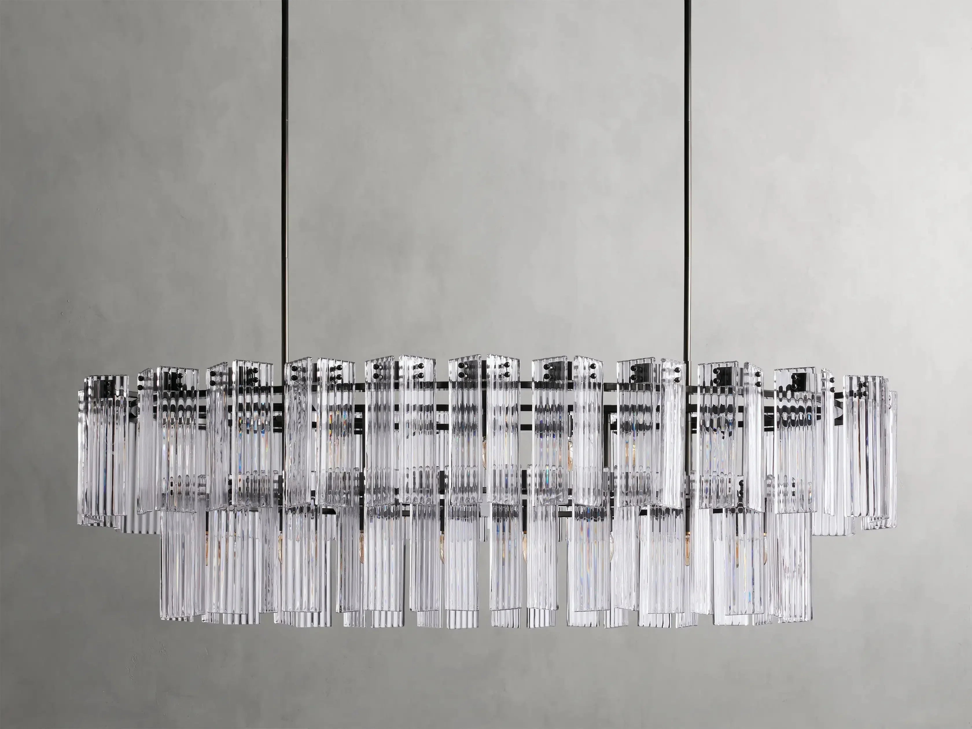Delsie Oval Art Glass Chandelier 51''63''72''