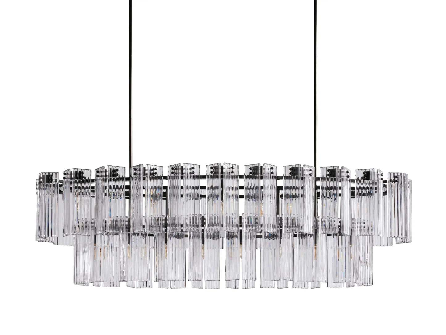 Delsie Oval Art Glass Chandelier 51''63''72''