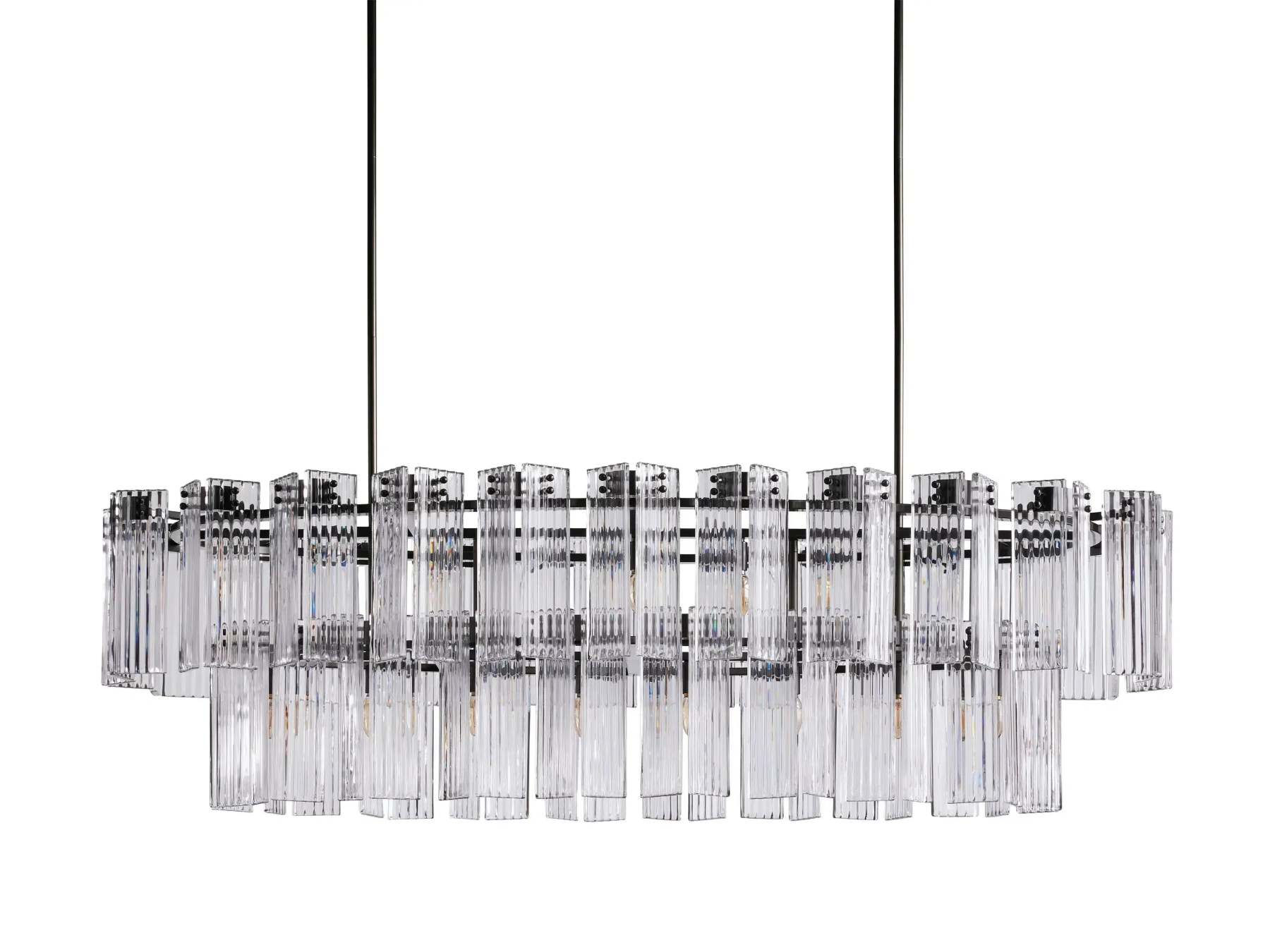 Delsie Oval Art Glass Chandelier 51''63''72''