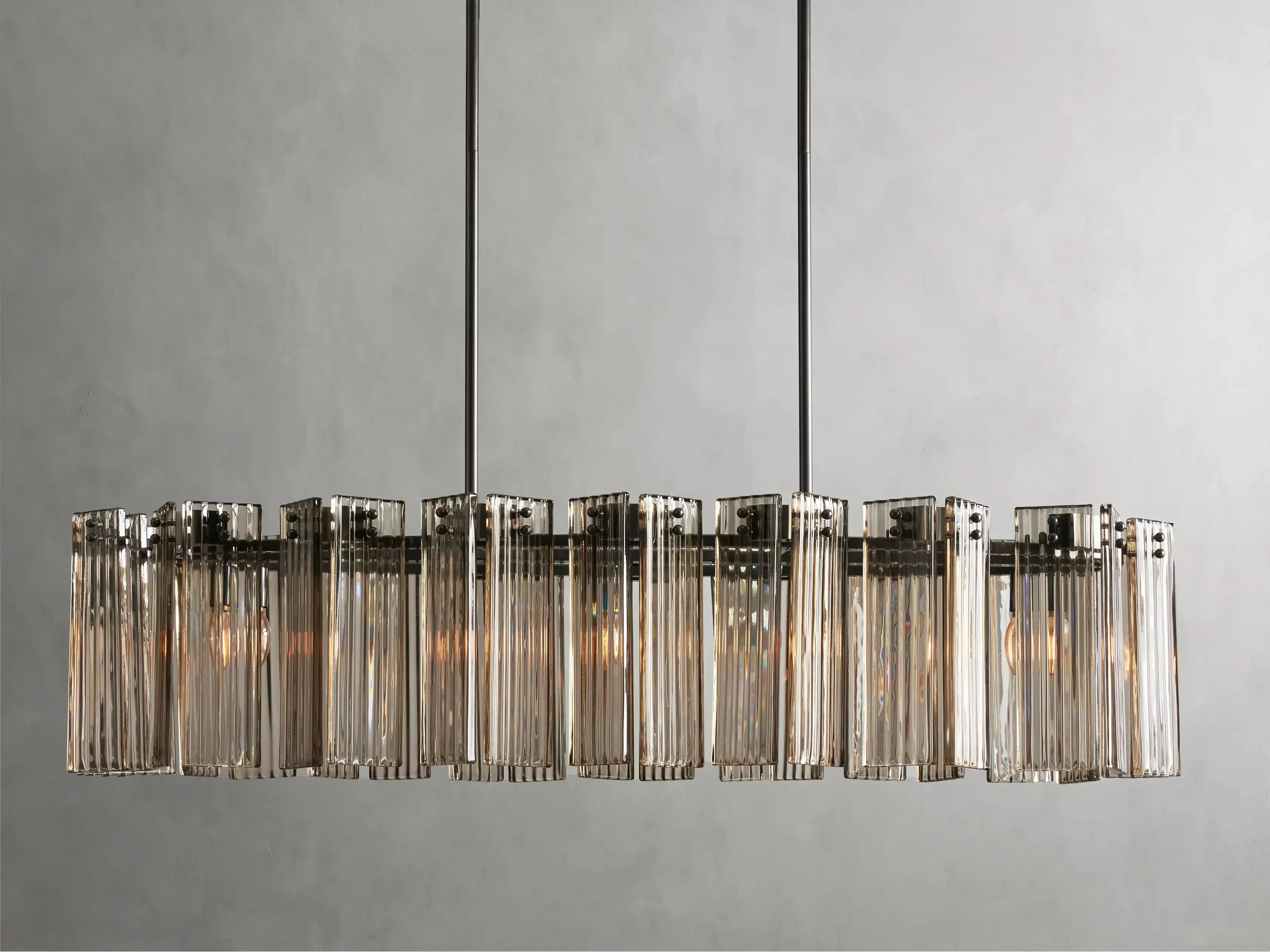Delsie Oval Art Glass Chandelier 51''63''72''