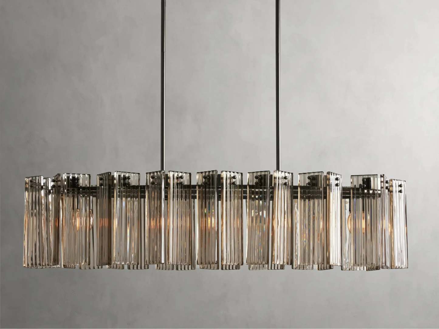 Delsie Oval Art Glass Chandelier 51''63''72''