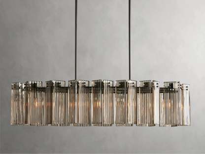 Delsie Oval Art Glass Chandelier 51''63''72''
