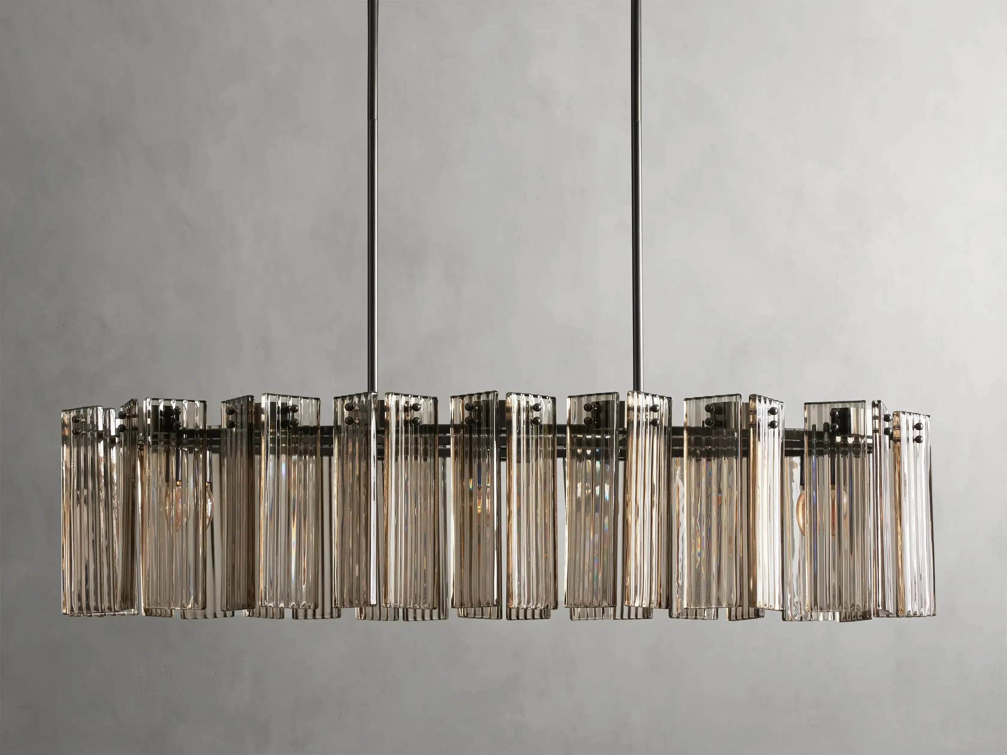 Delsie Oval Art Glass Chandelier 51''63''72''