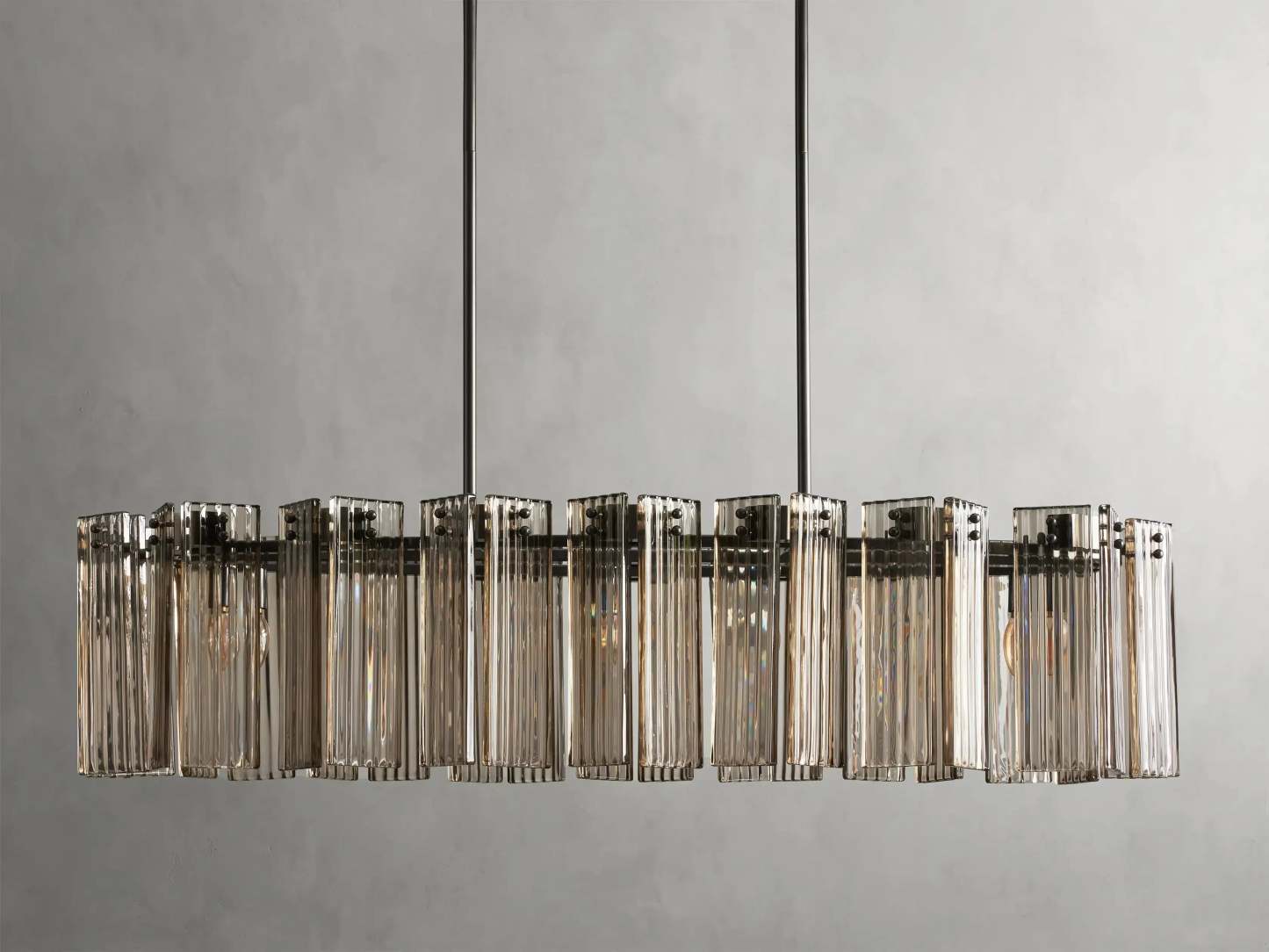 Delsie Oval Art Glass Chandelier 51''63''72''