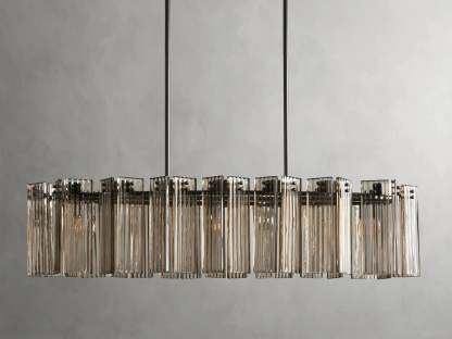 Delsie Oval Art Glass Chandelier 51''63''72''
