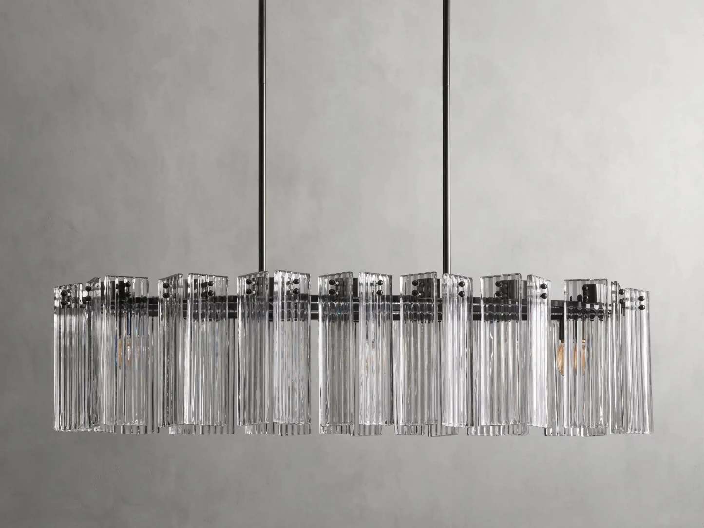 Delsie Oval Art Glass Chandelier 51''63''72''