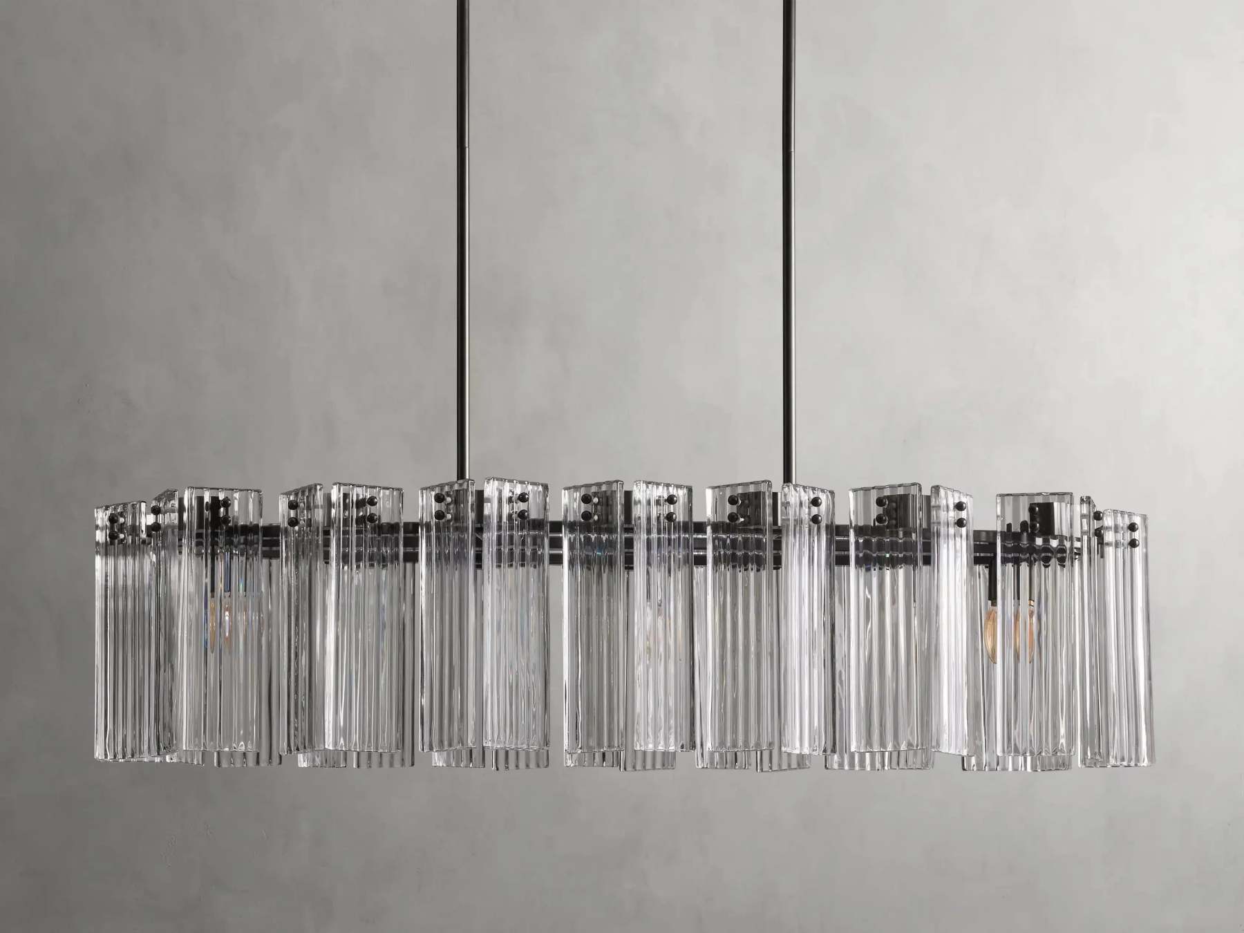 Delsie Oval Art Glass Chandelier 51''63''72''