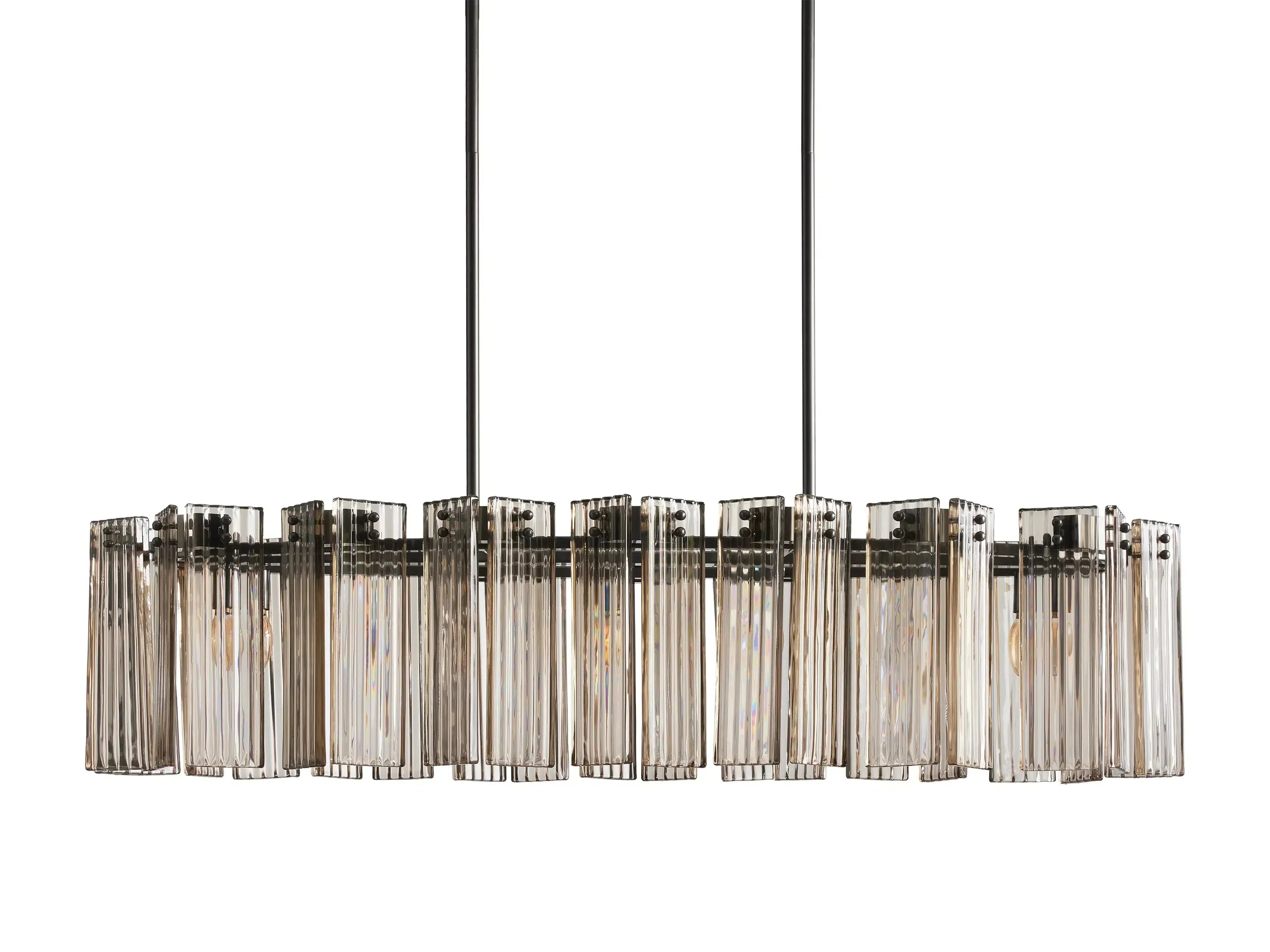 Delsie Oval Art Glass Chandelier 51''63''72''