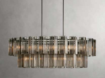Delsie Oval Art Glass Chandelier 51''63''72''