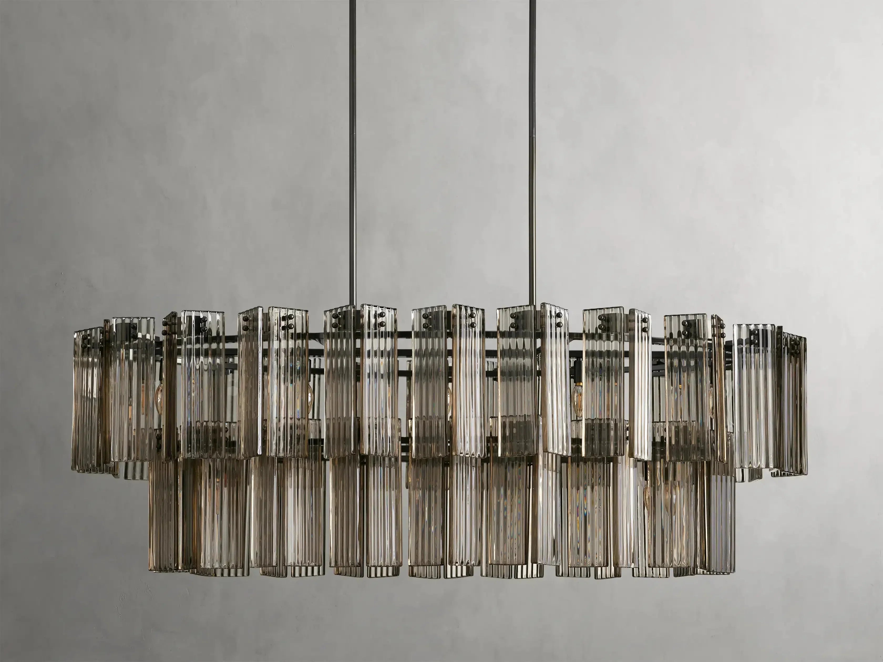 Delsie Oval Art Glass Chandelier 51''63''72''