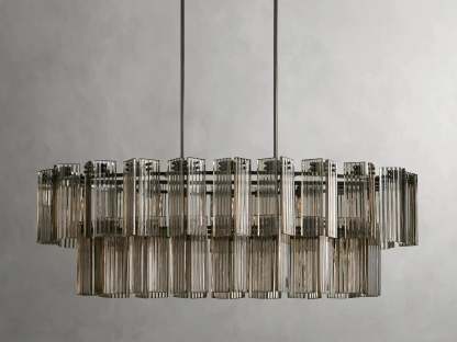 Delsie Oval Art Glass Chandelier 51''63''72''