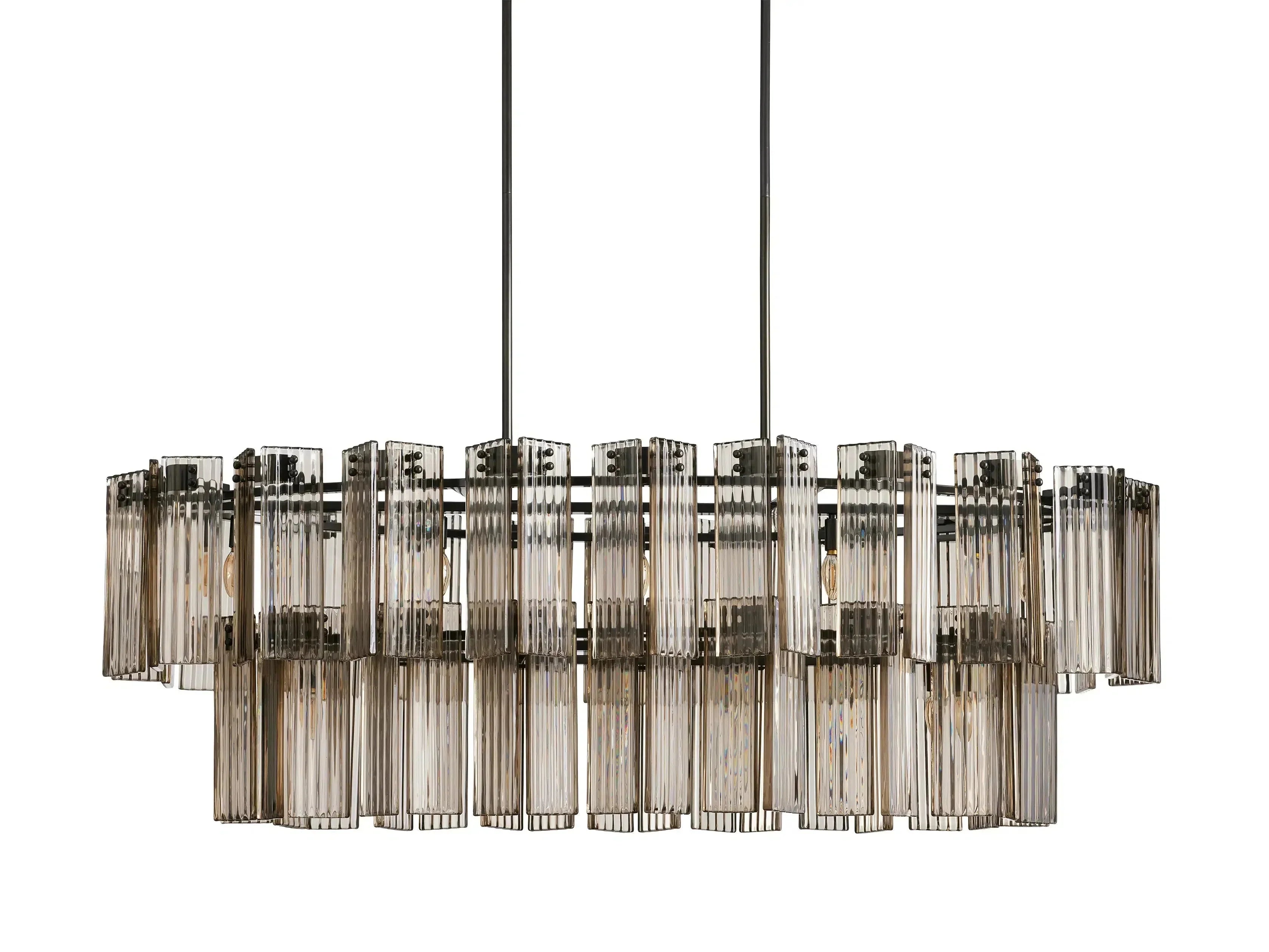 Delsie Oval Art Glass Chandelier 51''63''72''