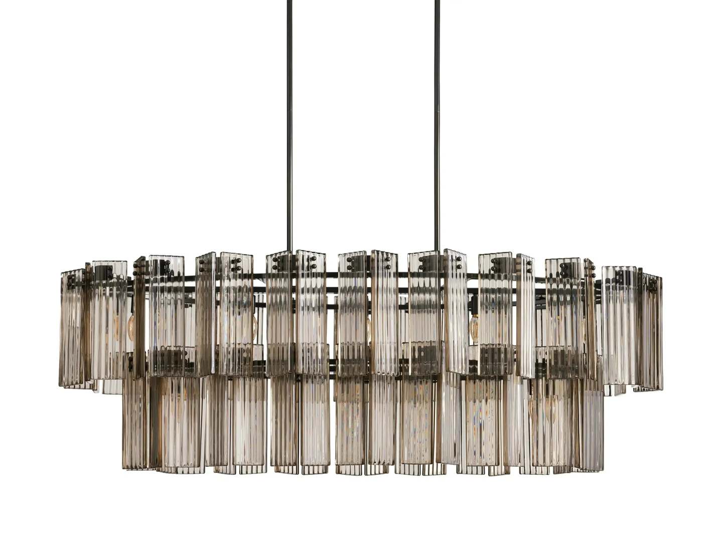 Delsie Oval Art Glass Chandelier 51''63''72''
