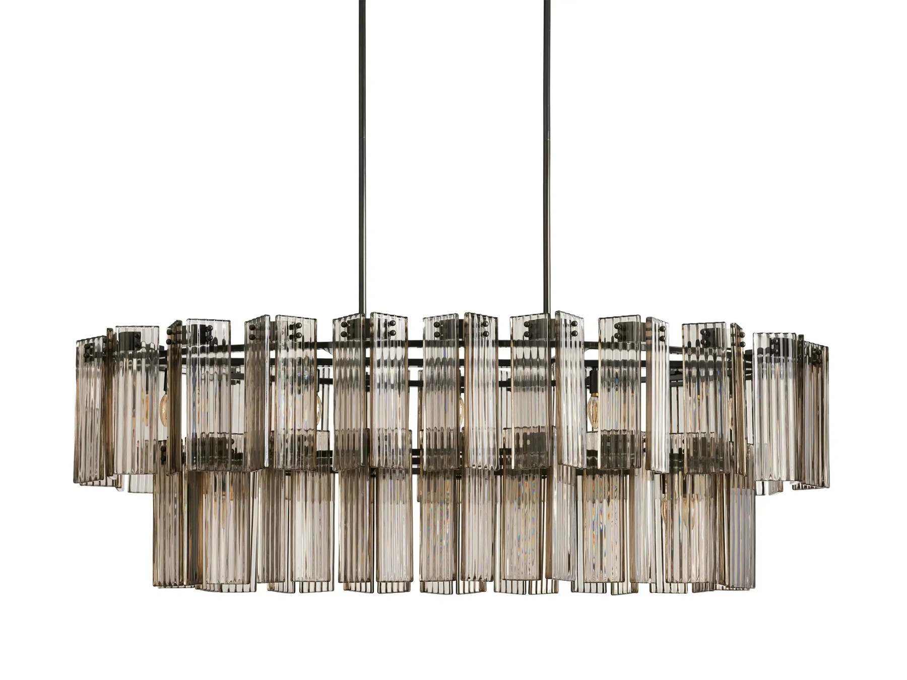 Delsie Oval Art Glass Chandelier 51''63''72''
