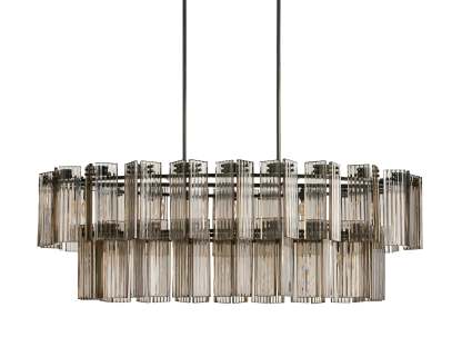 Delsie Oval Art Glass Chandelier 51''63''72''